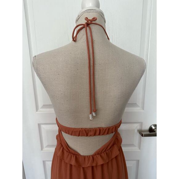 Tavik Mini Halter Dress Rose Blush Pink Size Medium - Picture 7 of 12